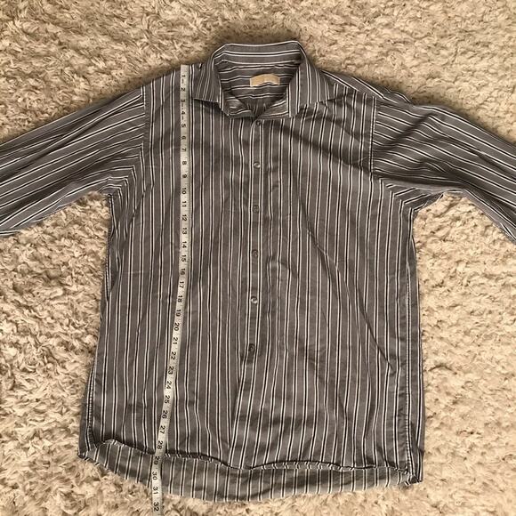 Michael Michael Kors men’s Gray Button down 16.5 - Picture 3 of 6